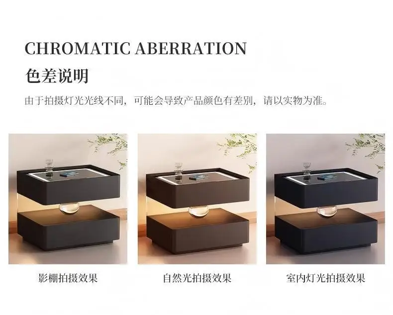Smart Charging Nightstand Modern Organizer Decor Drawers Bedroom Mobile Bedside Table Storage Mesitas De Noche Hotel Furniture