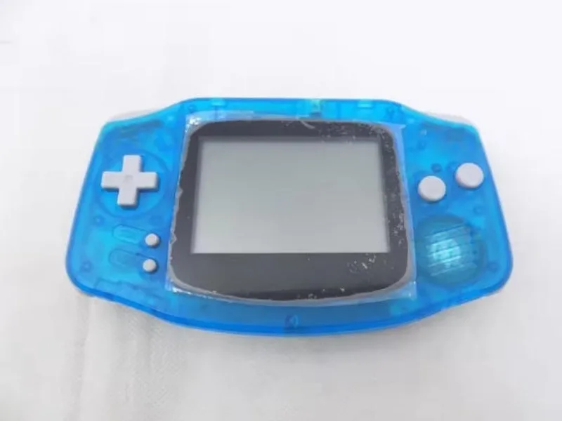 Game Boy Premium GBA Custom Transparent Blue Handheld Console with Original LCD Japanese Version