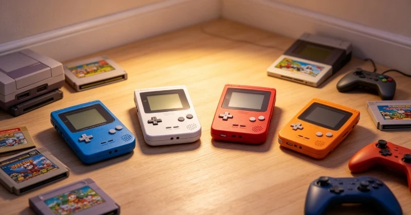 Game Boy Premium GBA Custom Transparent Blue Handheld Console with Original LCD Japanese Version