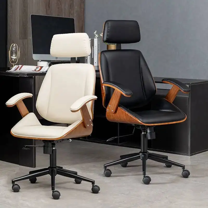 Office Computer Chair Home Comfortable Long-term Sitting Solid Wood Lift Swivel Chair Staff Office Boss Chair Study Chairs New