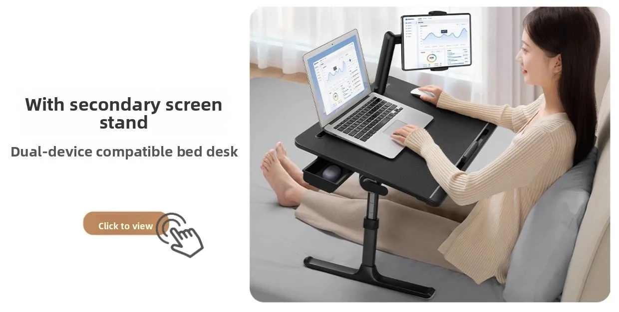 Foldable Laptop Desk Adjustable Bed Table for Study Office Gaming Sofa Dorm Student