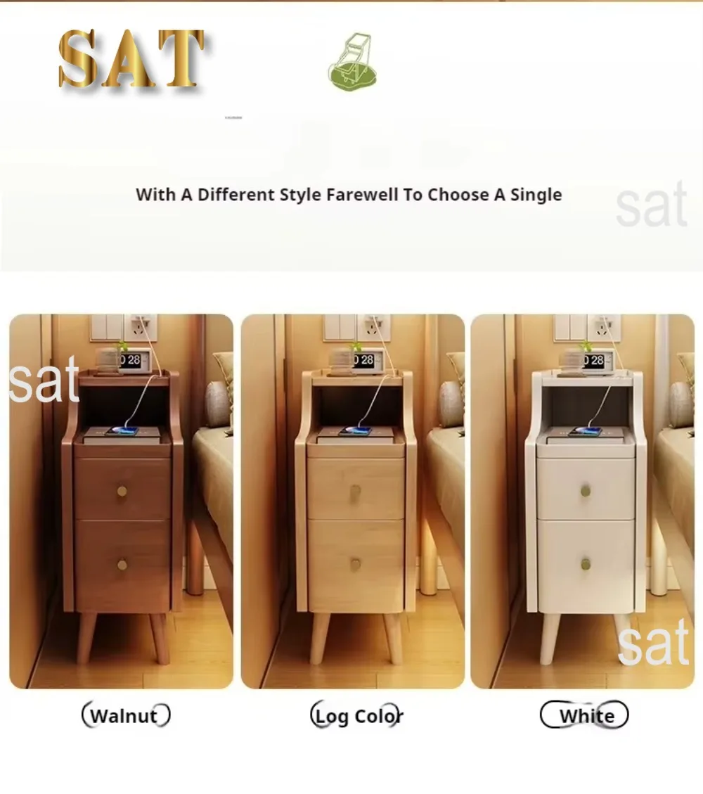 Nordic Simple Low Modern Bedside Table, Luxury Narrow Home Furniture Living Room, Bedroom Bedside Table