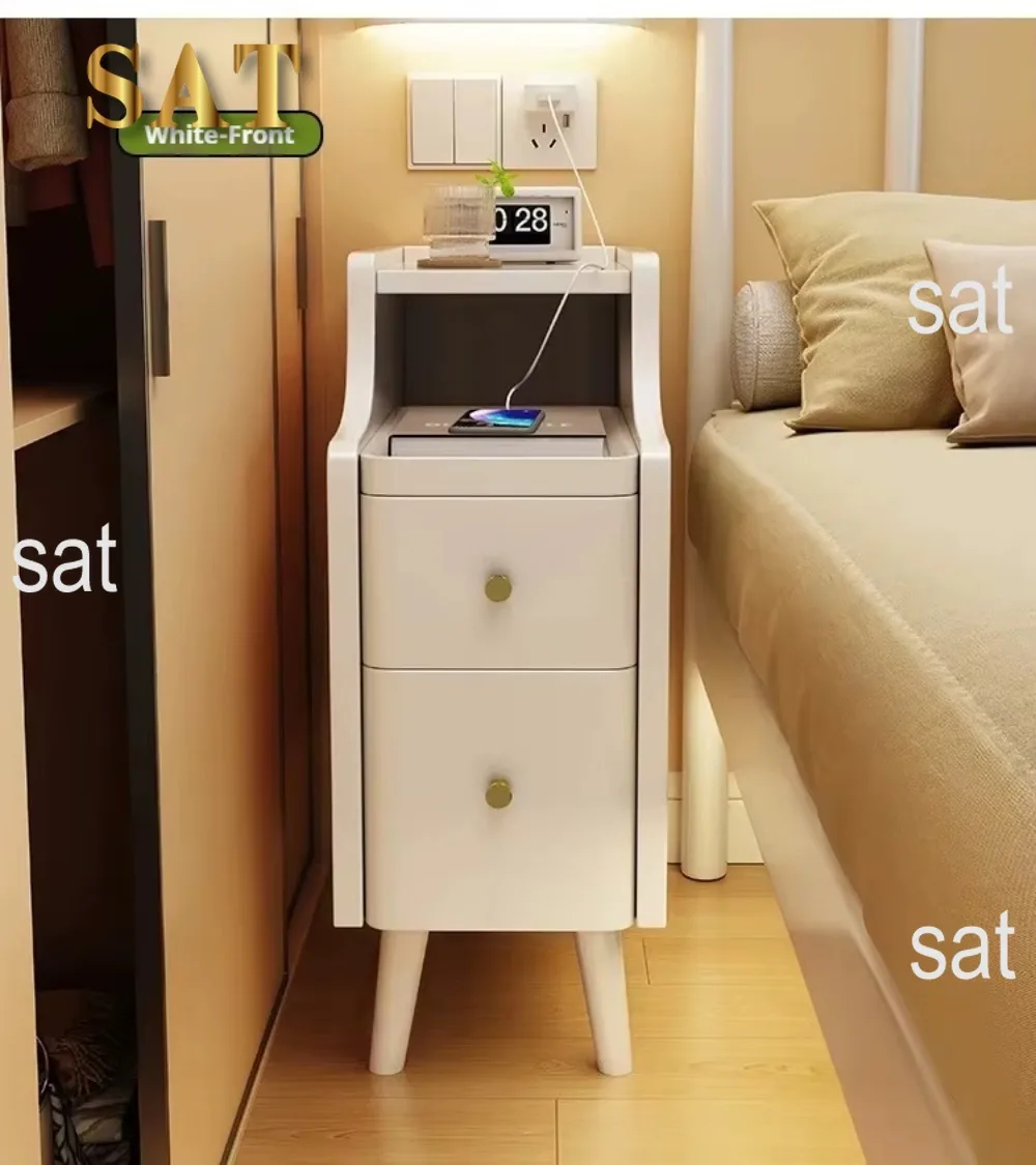 Nordic Simple Low Modern Bedside Table, Luxury Narrow Home Furniture Living Room, Bedroom Bedside Table