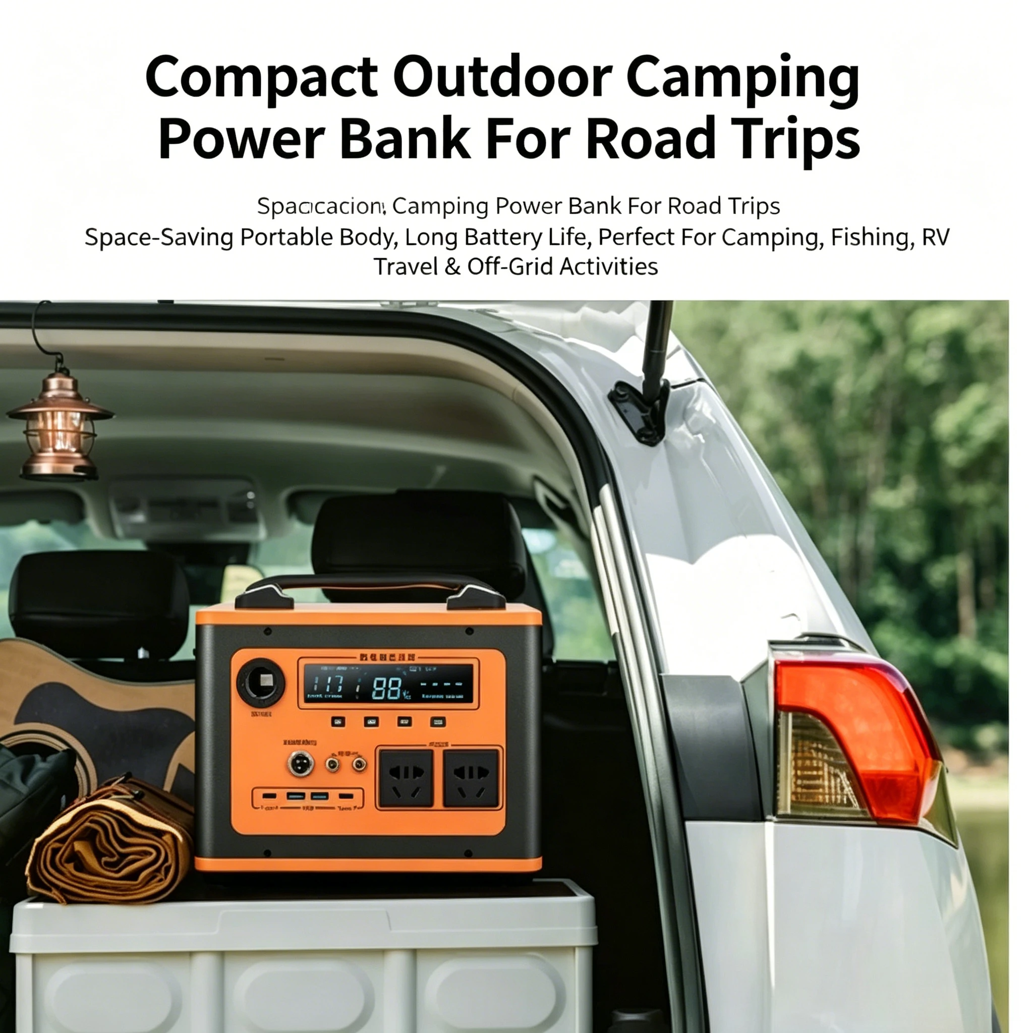 700W 2000W Portable Lithium Power Station 220V DC AC Output LCD Monitor Emergency Power Pack for Camping Home Outdoor Use