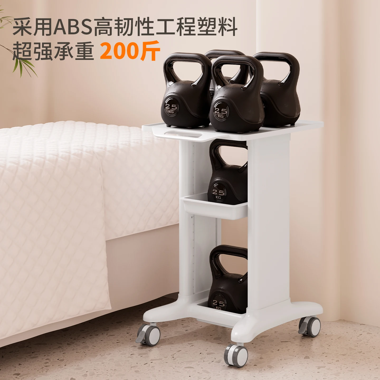 Beauty Salon Rolling Cart Mobile Skincare Instrument Trolley Multi-Tier Tool Organizer Drawer Heavy-Duty Cosmetic Storage Rack