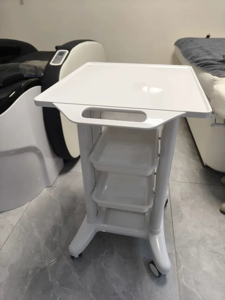 Beauty Salon Rolling Cart Mobile Skincare Instrument Trolley Multi-Tier Tool Organizer Drawer Heavy-Duty Cosmetic Storage Rack