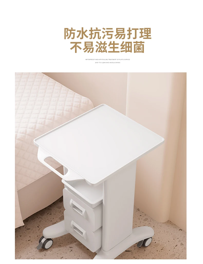 Beauty Salon Rolling Cart Mobile Skincare Instrument Trolley Multi-Tier Tool Organizer Drawer Heavy-Duty Cosmetic Storage Rack
