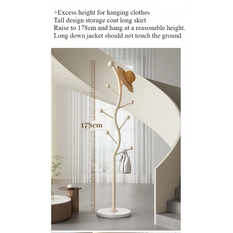 Italian light luxury coat rack floor-to-ceiling bedroom bedside personalized clothes storage rack simple home Internet
