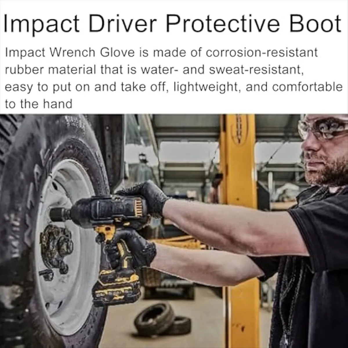 High Torque Impact Wrench Boot for PB850-QZ DCF850 Rubber Impact Driver Wrench Protective Sleeve Suit