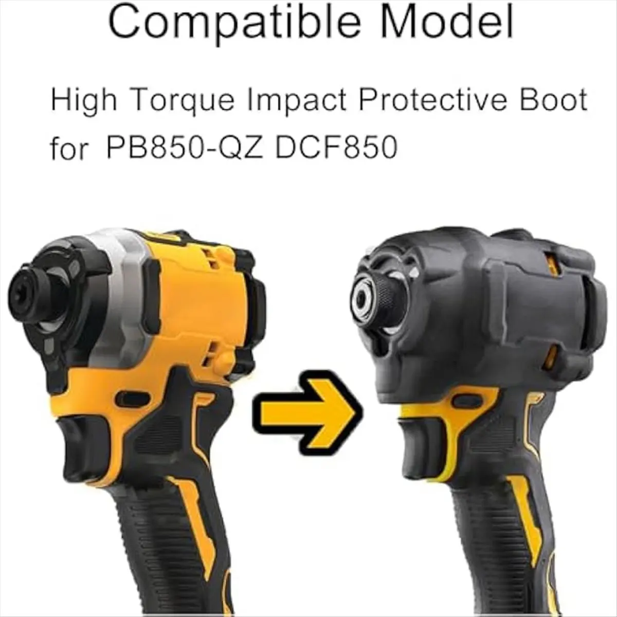 High Torque Impact Wrench Boot for PB850-QZ DCF850 Rubber Impact Driver Wrench Protective Sleeve Suit