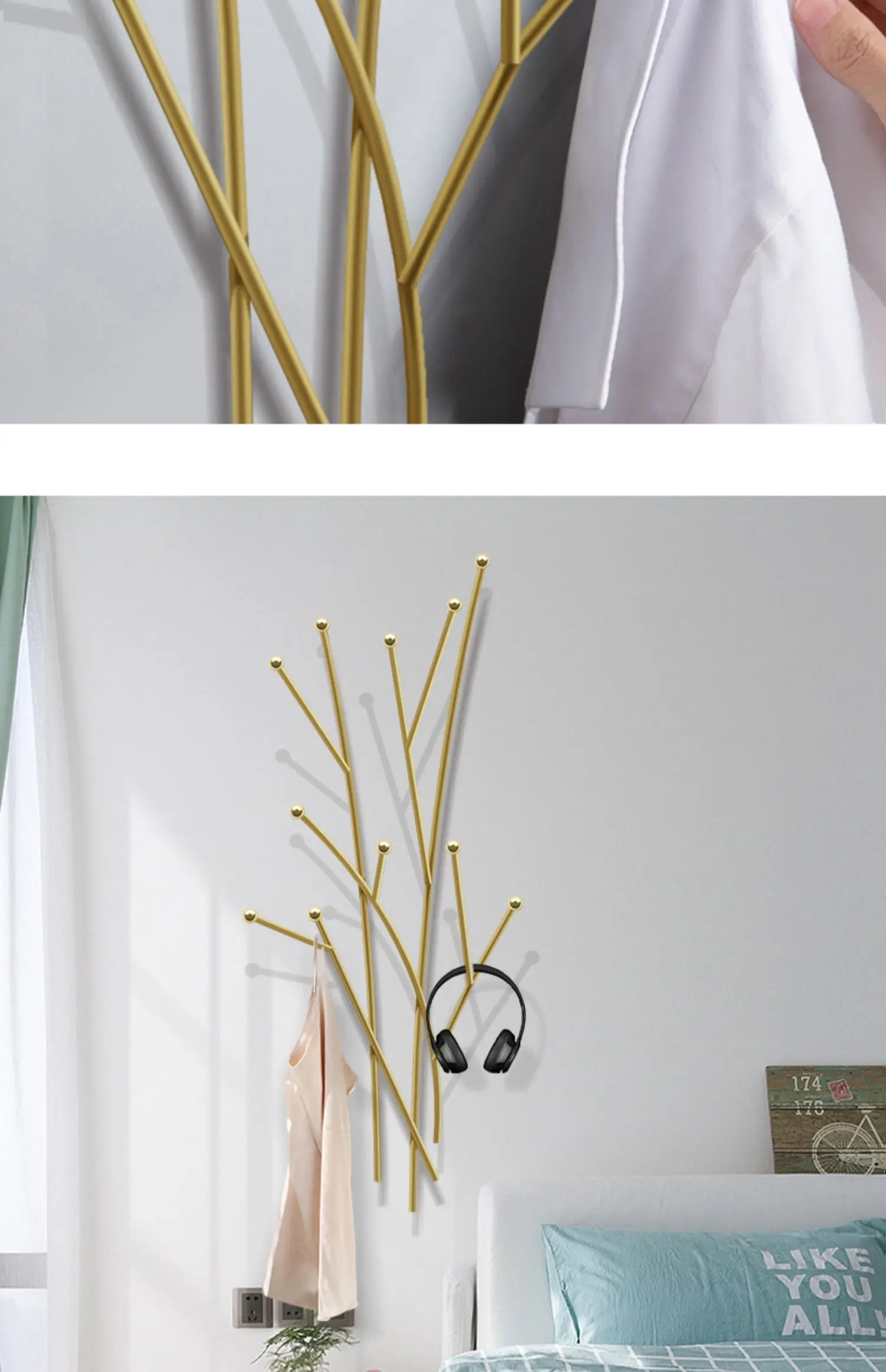 Wall Clothes Coat Racks Space Saving Organizer Minimalist Living Room Coat Racks Hanging Modern Arara De Roupa Home Furniture