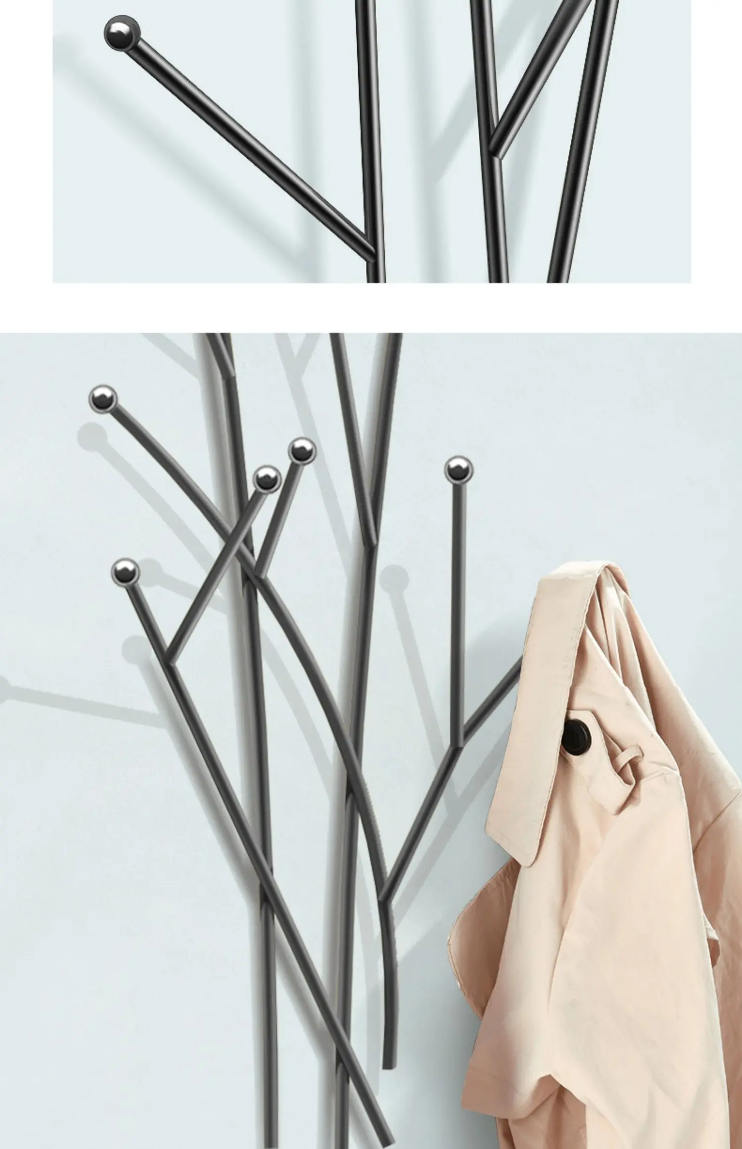 Wall Clothes Coat Racks Space Saving Organizer Minimalist Living Room Coat Racks Hanging Modern Arara De Roupa Home Furniture