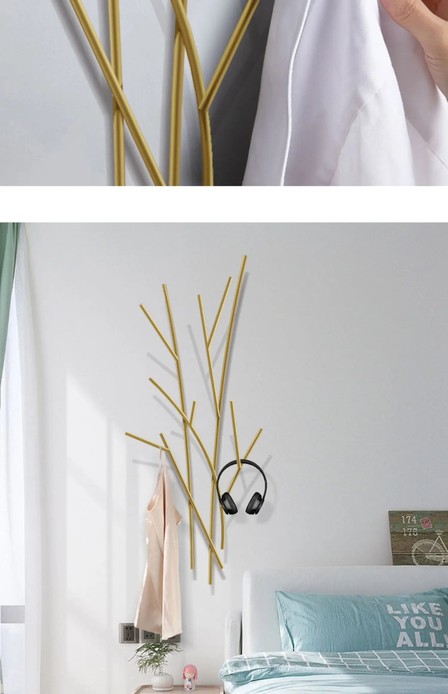Wall Clothes Coat Racks Space Saving Organizer Minimalist Living Room Coat Racks Hanging Modern Arara De Roupa Home Furniture