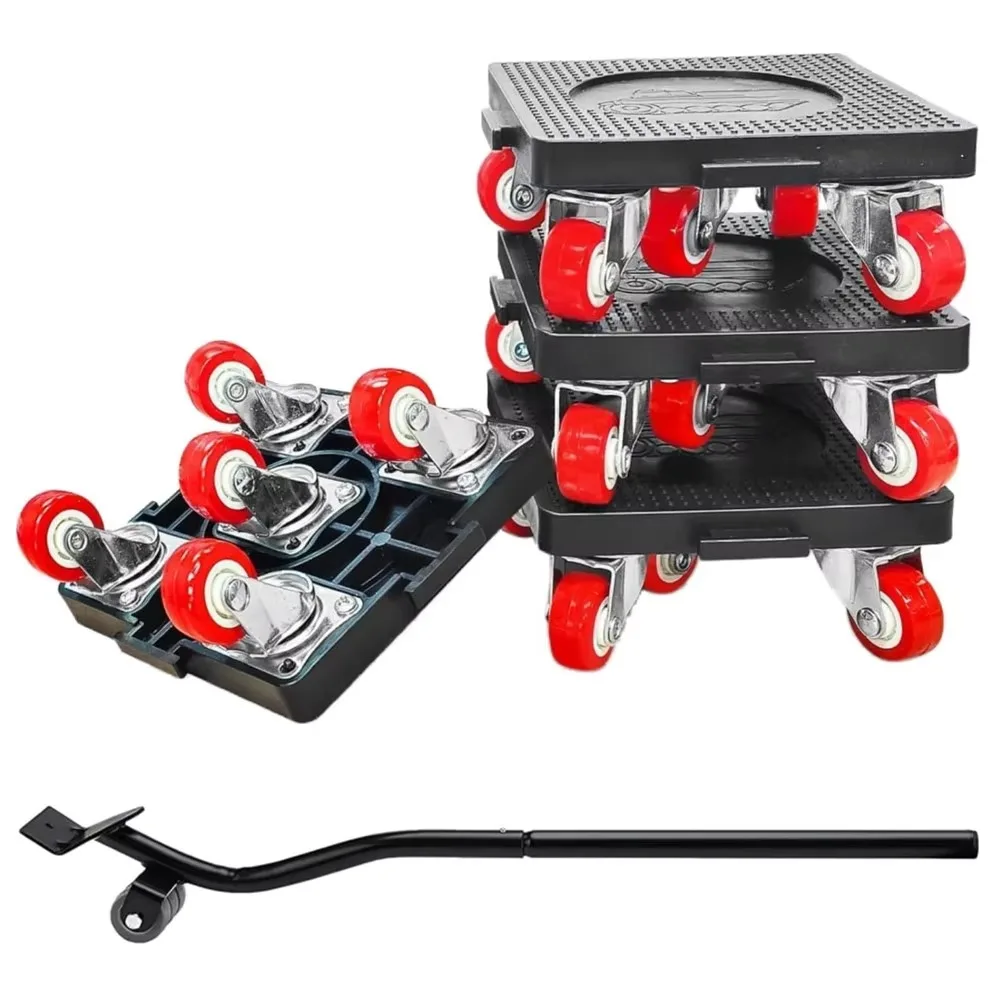 5-Wheel Heavy Furniture Mover Dolly Set with Lifter 360° Rotation Furniture Dollies Heavy Stuff Moving Tool Set
