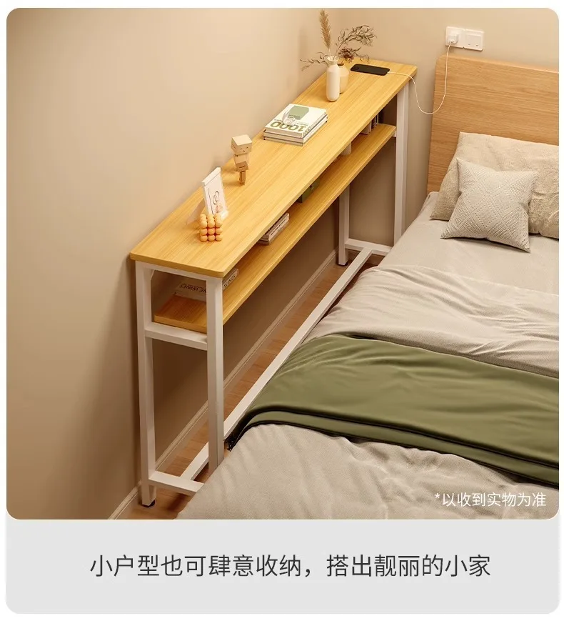 Small Narrow Table By The Wall, Bedside Locker Storage Cabinet Shelf Behind The Sofa Narrow Crack, Long Table