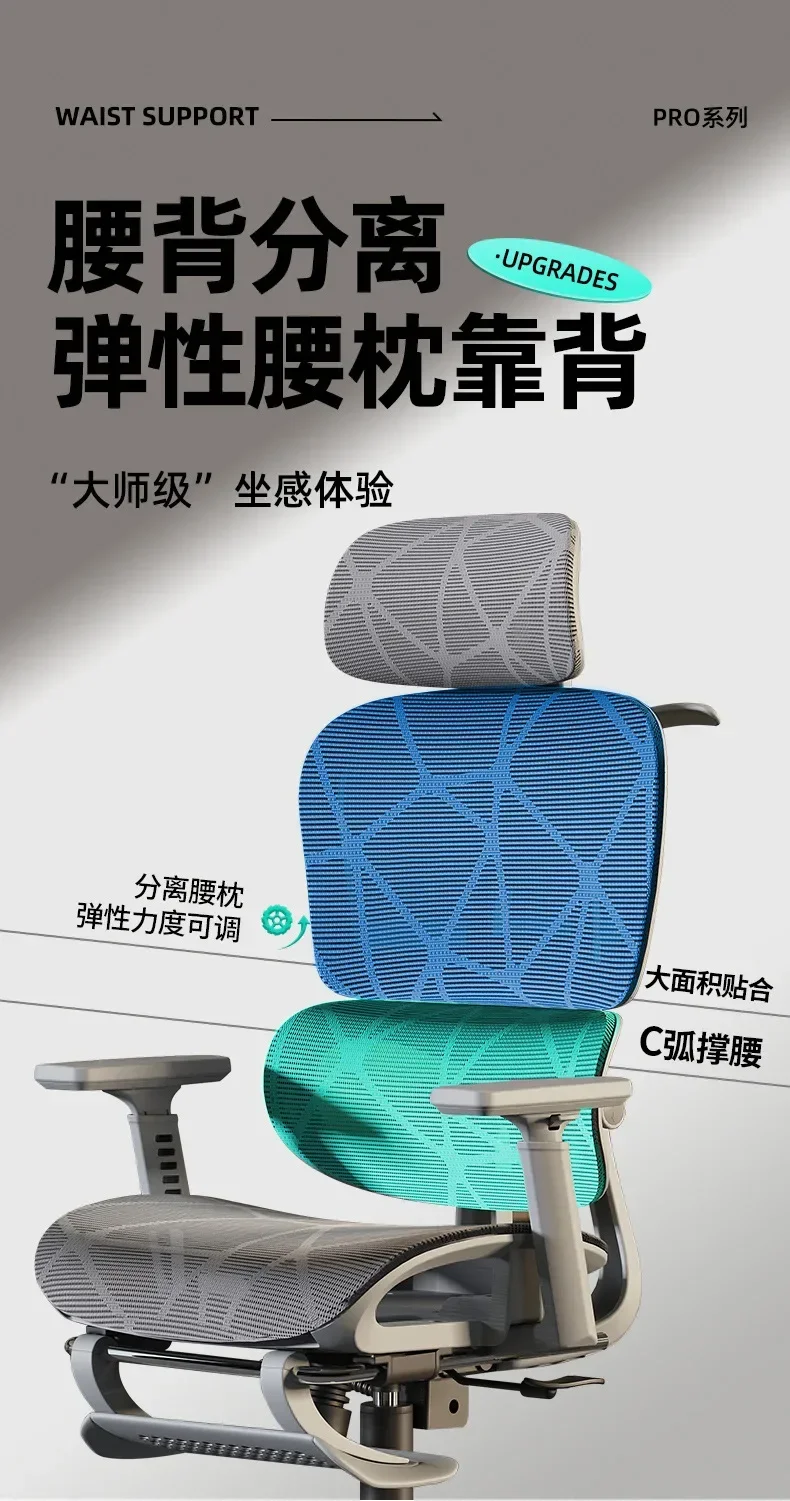 Adjustable Armrests Armchair 3D Ergonomic Chair Office Chair Computer Headrest Advanced Leg Rest Anime Gamer Bedroom