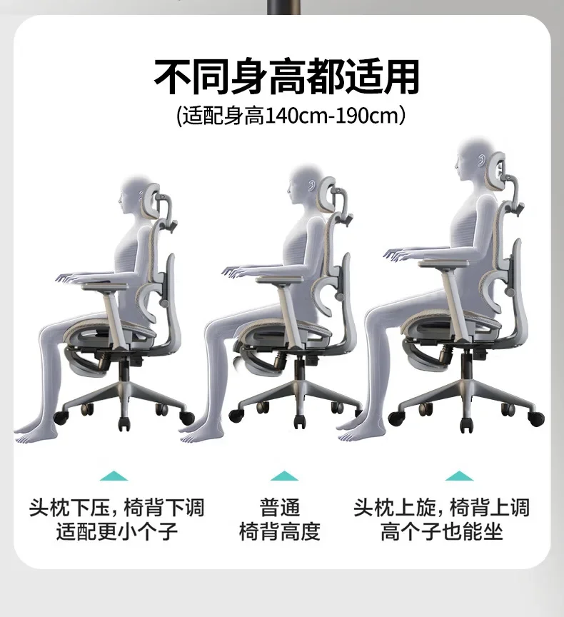 Adjustable Armrests Armchair 3D Ergonomic Chair Office Chair Computer Headrest Advanced Leg Rest Anime Gamer Bedroom