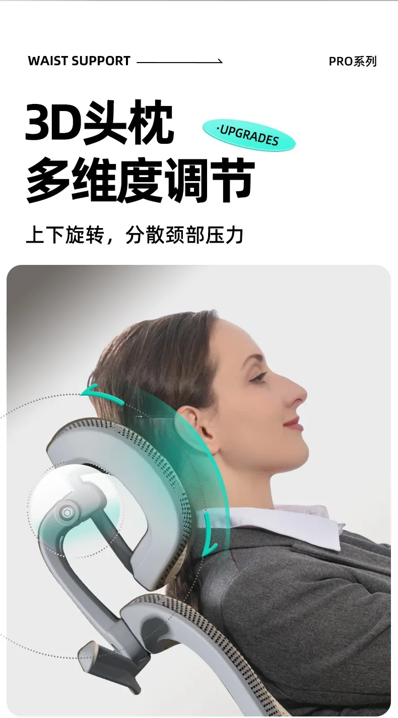 Adjustable Armrests Armchair 3D Ergonomic Chair Office Chair Computer Headrest Advanced Leg Rest Anime Gamer Bedroom