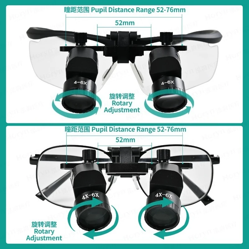 Best 4X 5X 6X Lab Binoculars Magnifigers 5W Surgerys Ergovisions Headlamp Loupes with LED Light  Lithiums Battery 300-600mm/