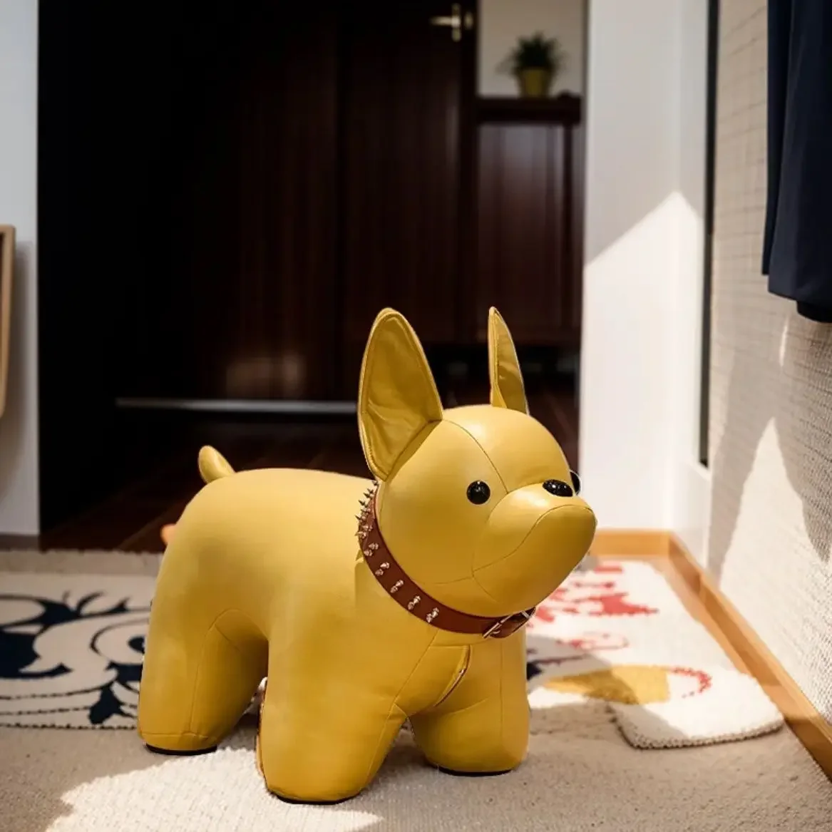 Dog Shoe Bench Home Entrance and Living Room Animal Themed Seat Cute Animated Children Stool Portable Stool Chair