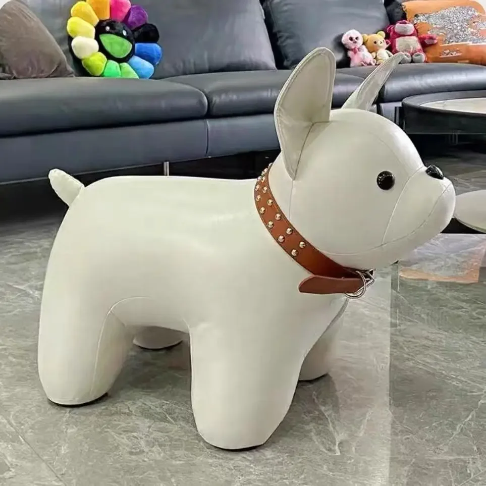 Dog Shoe Bench Home Entrance and Living Room Animal Themed Seat Cute Animated Children Stool Portable Stool Chair