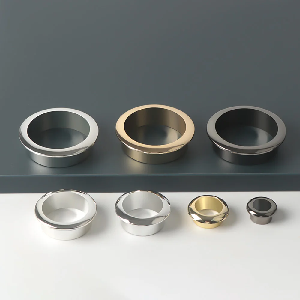 18-80mm Table Cable Outlet Grommet Round Plug Cover For PC Desk Wire Holder Cabinet Vent Hole Decorative Furniture Hardware