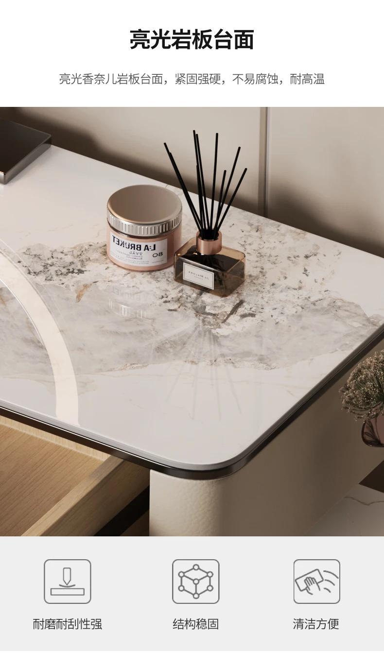 Minimalist Modern Vanity Table Chic Elegant Aesthetic Sturdy Vanity Table Trendy Classic Meuble De Chambre Bedroom Furniture