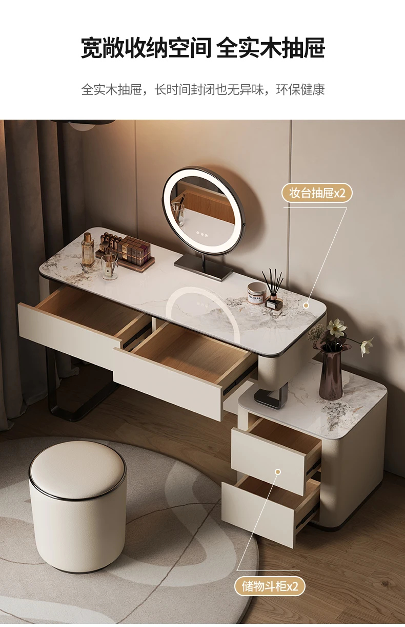 Minimalist Modern Vanity Table Chic Elegant Aesthetic Sturdy Vanity Table Trendy Classic Meuble De Chambre Bedroom Furniture