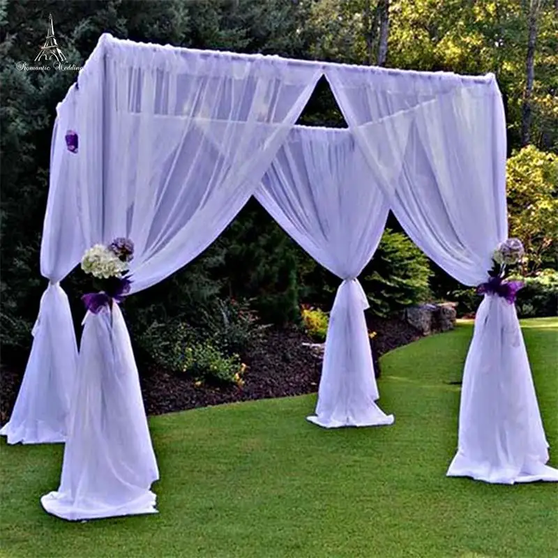 Aluminum Pipe Bracket Adjustable Square Curtain Frame Telescopic Decorative Arch Door Wedding Valance Rack