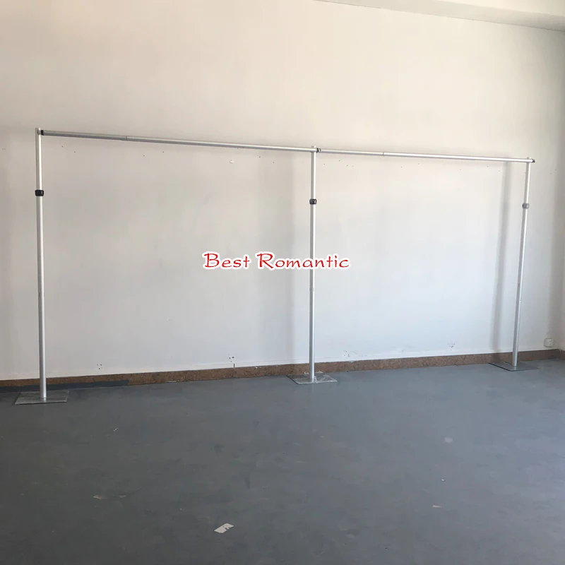Aluminum Pipe Bracket Adjustable Square Curtain Frame Telescopic Decorative Arch Door Wedding Valance Rack
