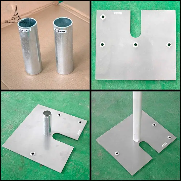 Aluminum Pipe Bracket Adjustable Square Curtain Frame Telescopic Decorative Arch Door Wedding Valance Rack