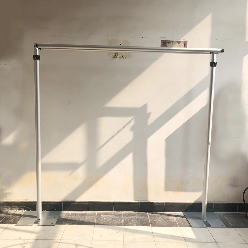 Aluminum Pipe Bracket Adjustable Square Curtain Frame Telescopic Decorative Arch Door Wedding Valance Rack