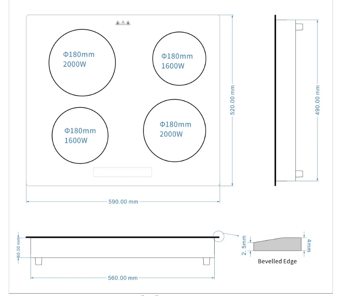 Hidden Induction Cooktop Invisible Built in Herd Magnetic Under Granite Ceramic Stove Hob Stovetop Commercial Induction Cooker