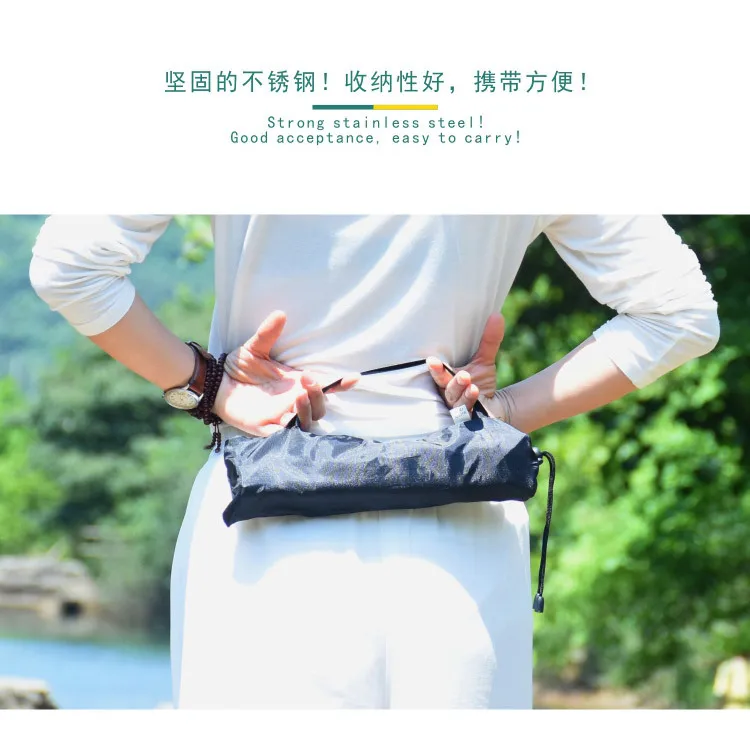 Outdoor Tripod Stool Camping Portable Telescopic Stool Foldable Chair Beach Camping Fishing Equipment