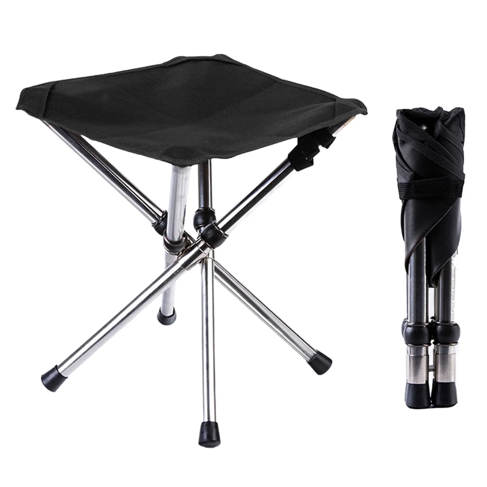 Outdoor Tripod Stool Camping Portable Telescopic Stool Foldable Chair Beach Camping Fishing Equipment