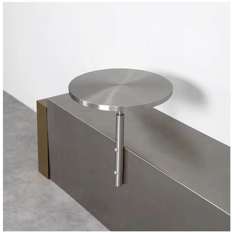 Modern Minimalist Stainless Steel Hang on Bar Table Compact Counter Space Saving Corner Desk for Cafe Shop Rustproof