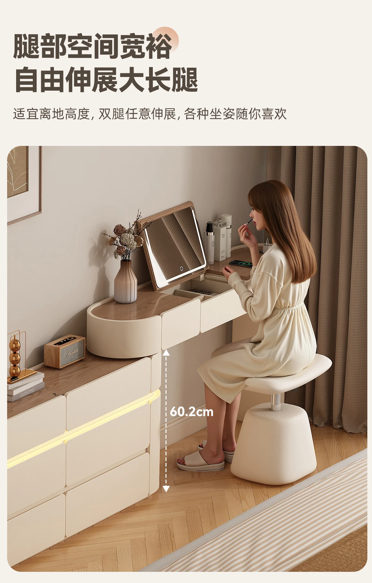 Big Closets Dressing Table Modern Living Room Wood Cosmetics Comfortable Mini Vanity Table Pink Kids Penteadeira Home Furniture