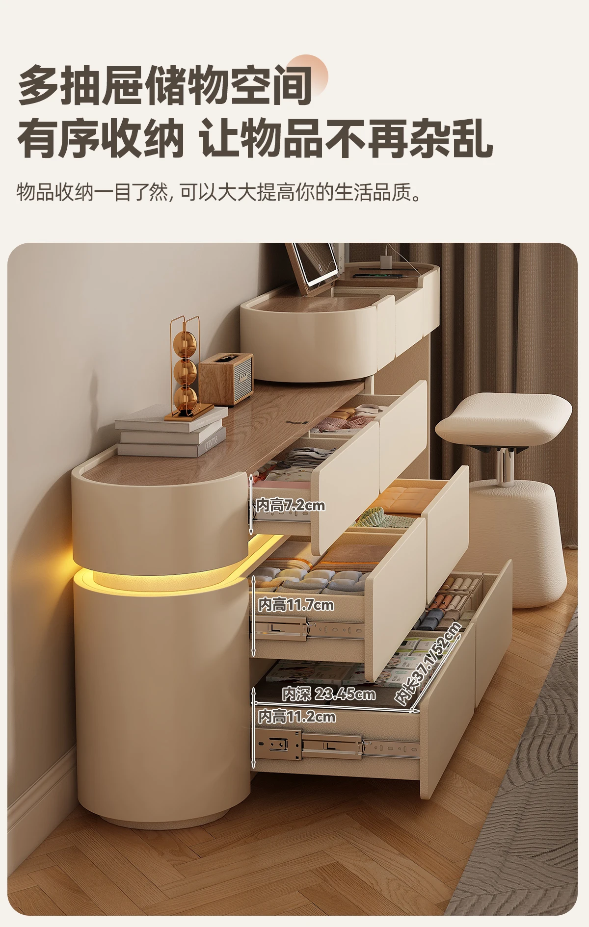 Big Closets Dressing Table Modern Living Room Wood Cosmetics Comfortable Mini Vanity Table Pink Kids Penteadeira Home Furniture