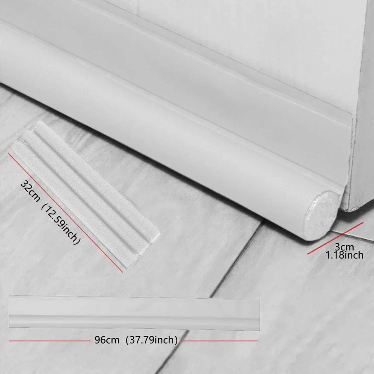 1 Door Bottom Seal Adjustable Door Bottom Seal Door Ventilation Baffle Wind Gap Blocking Room Sound Insulation Foam