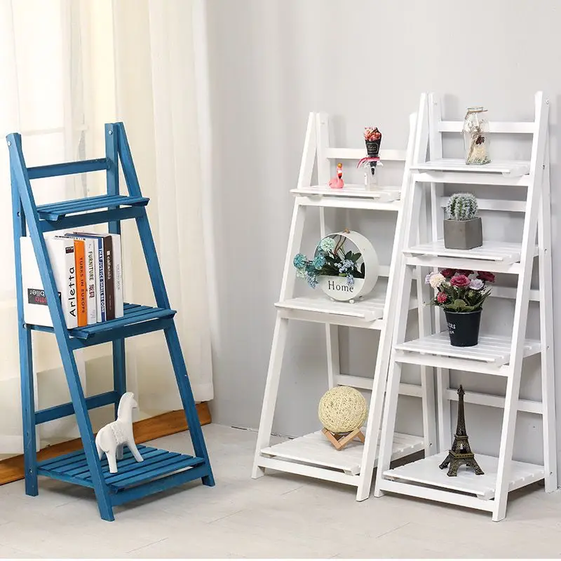 Solid Wood Folding Multi-layer Succulent Plant Rack Storage Rack Balcony Living Room Shoe ,Flower ,Book Rack Retro