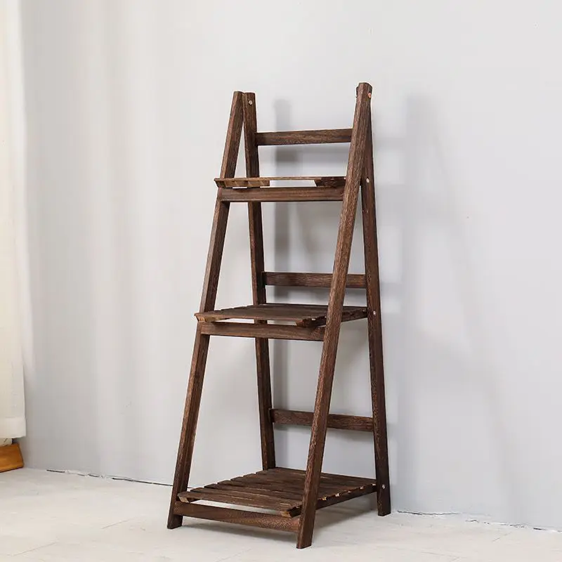Solid Wood Folding Multi-layer Succulent Plant Rack Storage Rack Balcony Living Room Shoe ,Flower ,Book Rack Retro