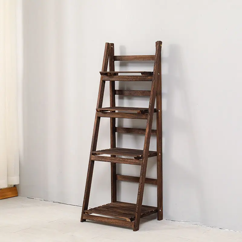 Solid Wood Folding Multi-layer Succulent Plant Rack Storage Rack Balcony Living Room Shoe ,Flower ,Book Rack Retro