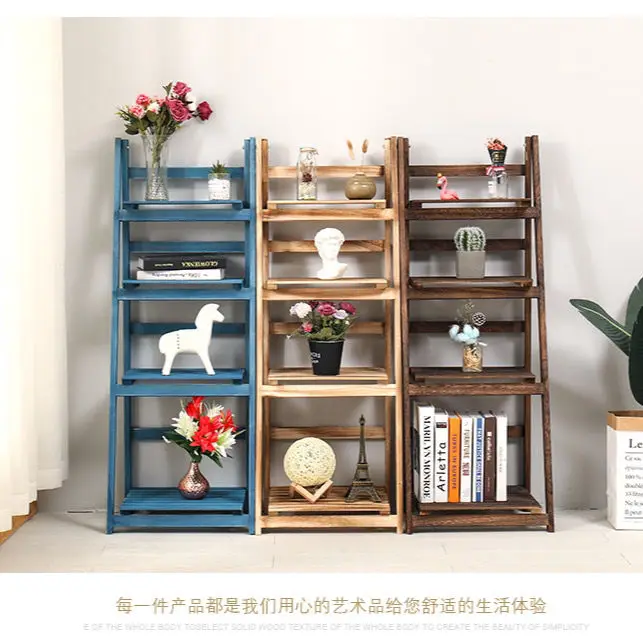 Solid Wood Folding Multi-layer Succulent Plant Rack Storage Rack Balcony Living Room Shoe ,Flower ,Book Rack Retro