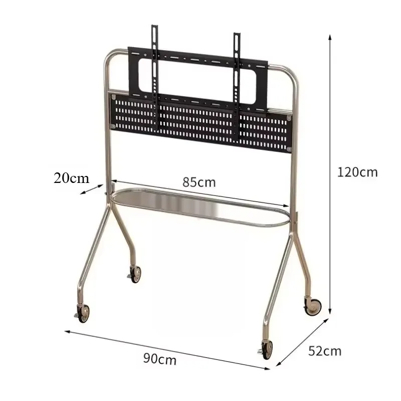 Multifunctional Stainless Steel TV Stand Fits 32-75 Inches with Storage Living Room Game Room Movie Office Flexible Convenient