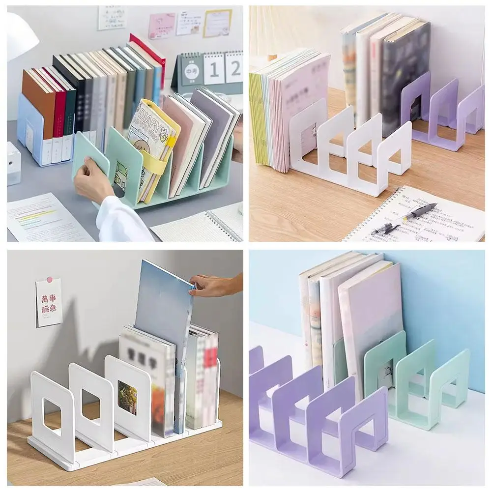 Bookends Stand Bookshelf Desktop Decor Storage Rack Bookend Book Holder School Stationery Office Desktop File Organizer