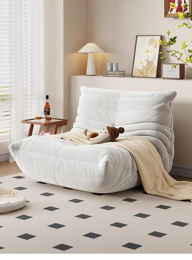 Living Room Bedroom Lovely Leisure Single Chair Reading Chair Balcony Rocking Chair Caterpillar Single Sofa Lazy Couch Tatami