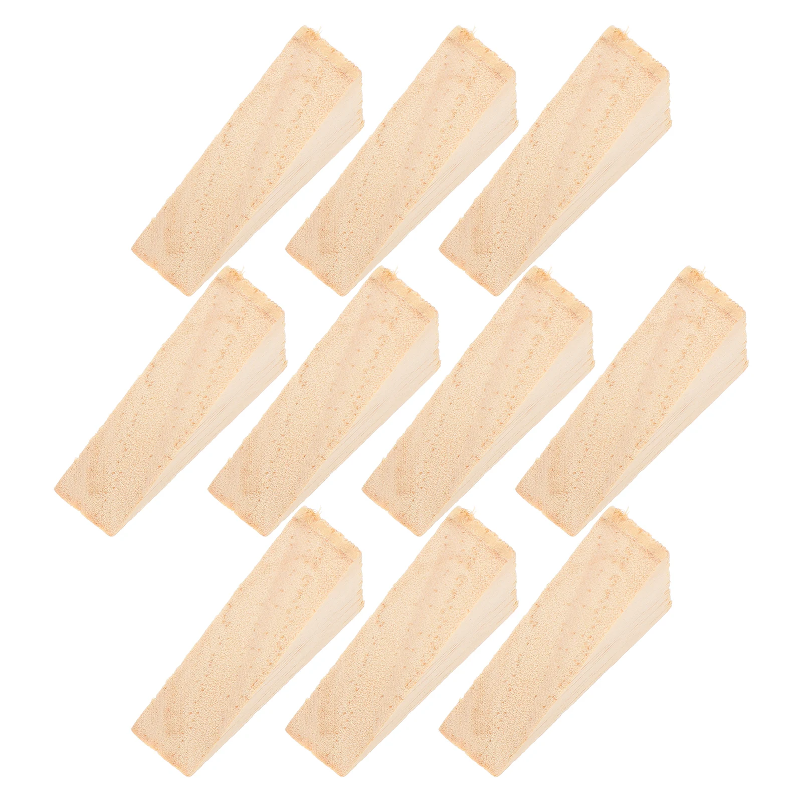 10pcs Wooden Stopper Wedges Solid Wood Anti-Slip Heavy Door Stoppers 6X2X3Cm For Tile Concrete Carpet Floor Block Non-
