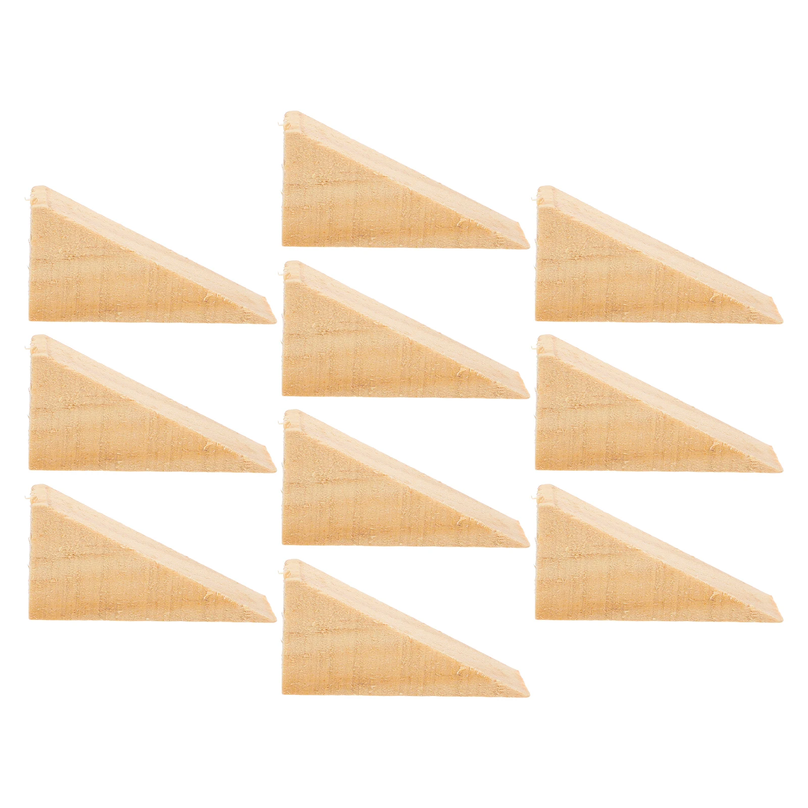 10pcs Wooden Stopper Wedges Solid Wood Anti-Slip Heavy Door Stoppers 6X2X3Cm For Tile Concrete Carpet Floor Block Non-