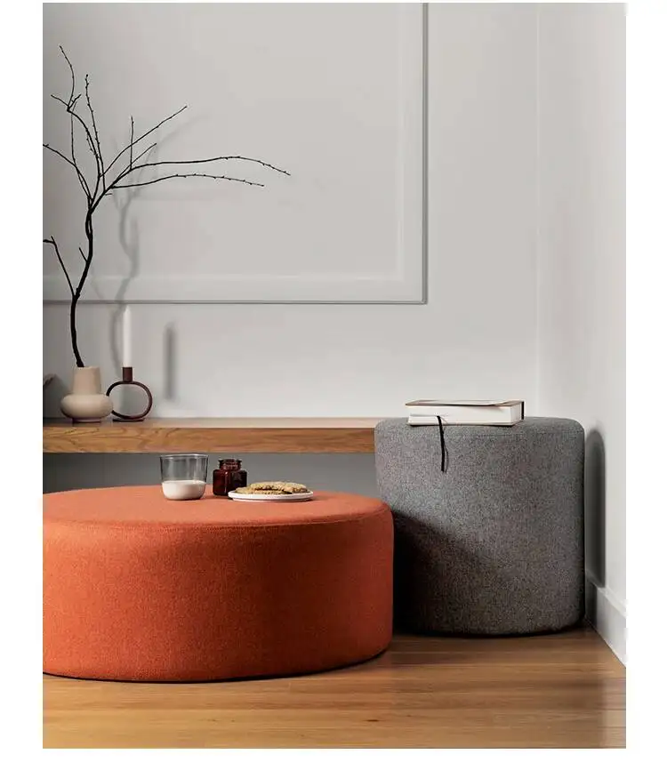 Room comfy Repose Elegant Foot Living Stool Elegant Stool Round Beauty Cute Hallway Foot Pied Salon Space Saving Furniture