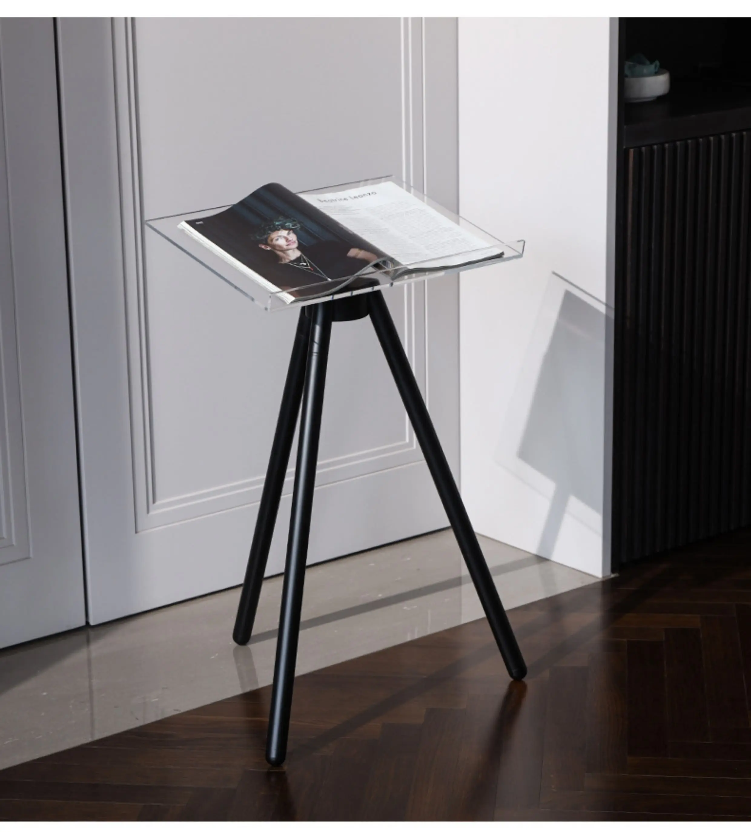 Living Room Floor Reading Stand Sofa Side Display Rack Modern Book Holder for Magazine Catalog Exhibition Sample Room Home Decor